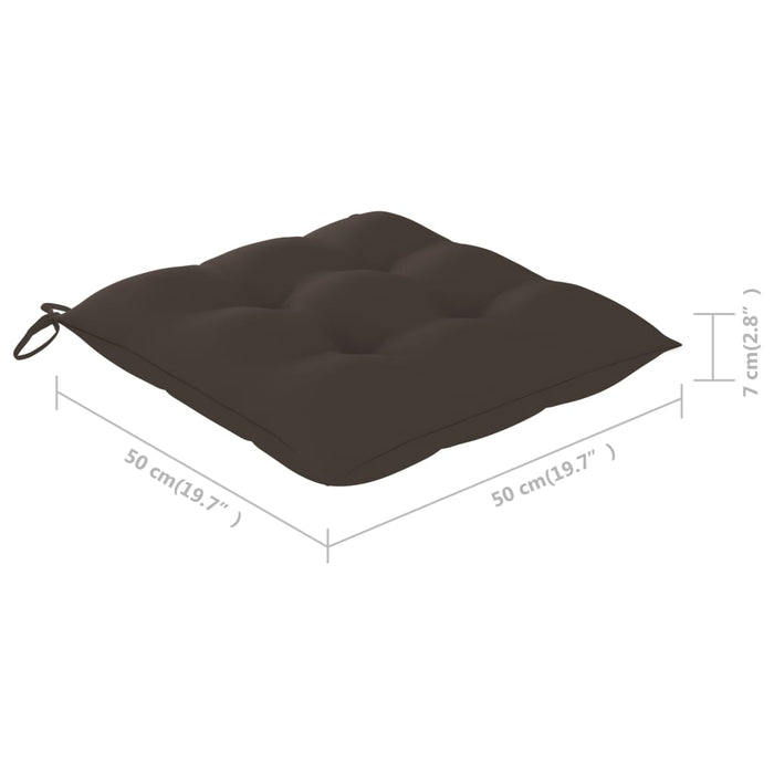 Stapelbare Gartenstühle mit Kissen 4 Stk. Massivholz Teak