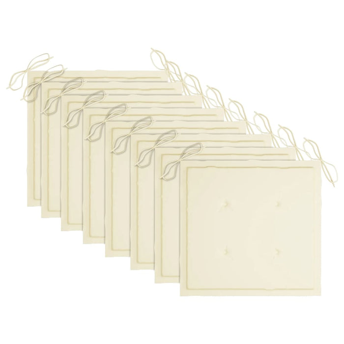 Gartenstühle mit Kissen 8 Stk. Massivholz Akazie