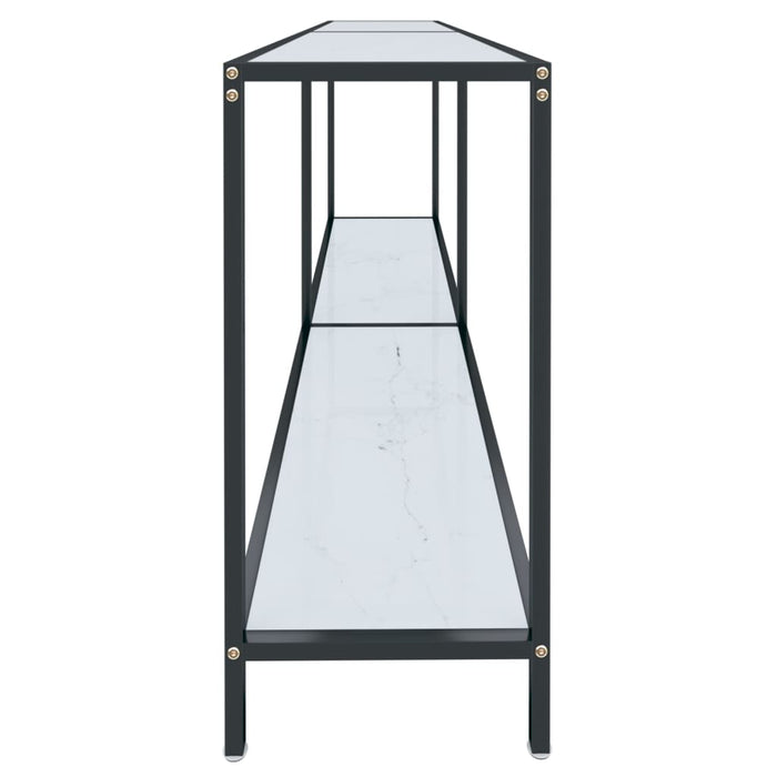 Konsolentisch Weiß 180x35x75,5 cm Hartglas