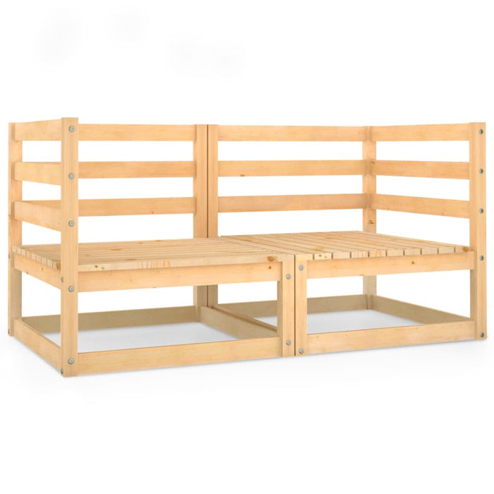 2-Sitzer-Gartensofa Kiefer Massivholz