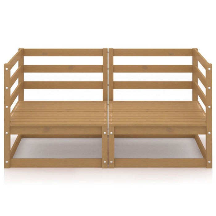 2-Sitzer-Gartensofa Honigbraun Massivholz Kiefer