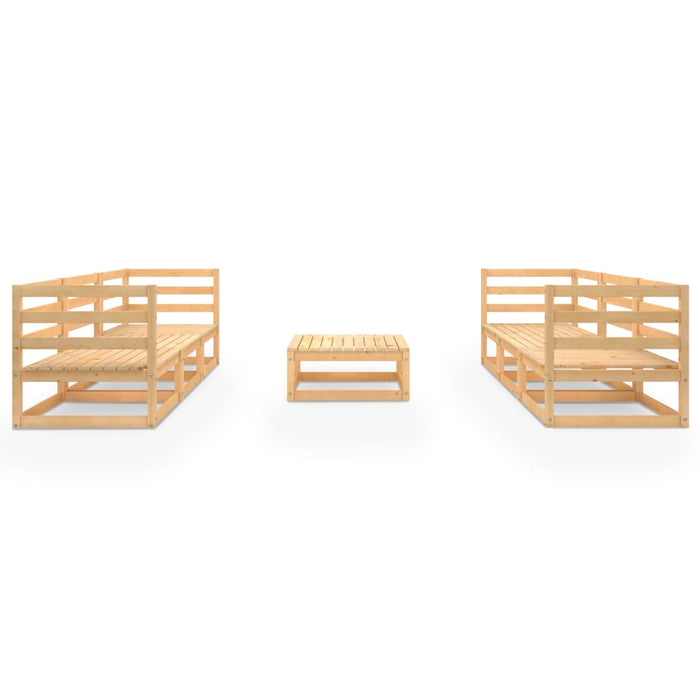7-tlg. Garten-Lounge-Set Massivholz Kiefer
