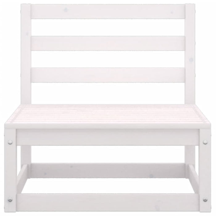 7-tlg. Garten-Lounge-Set Weiß Kiefer Massivholz