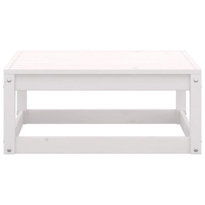 8-tlg. Garten-Lounge-Set Weiß Kiefer Massivholz