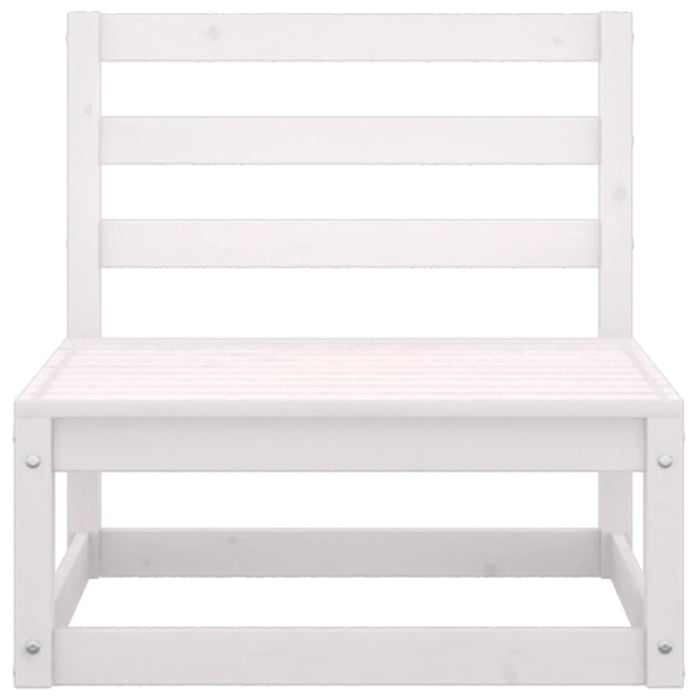 5-tlg. Garten-Lounge-Set Weiß Kiefer Massivholz