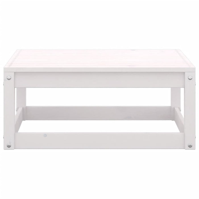 4-tlg. Garten-Lounge-Set Weiß Kiefer Massivholz