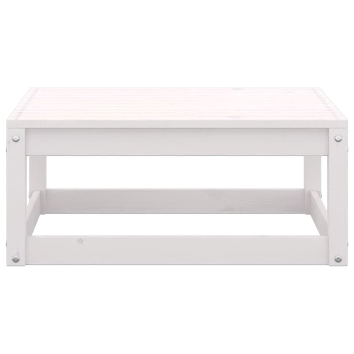 5-tlg. Garten-Lounge-Set Weiß Kiefer Massivholz