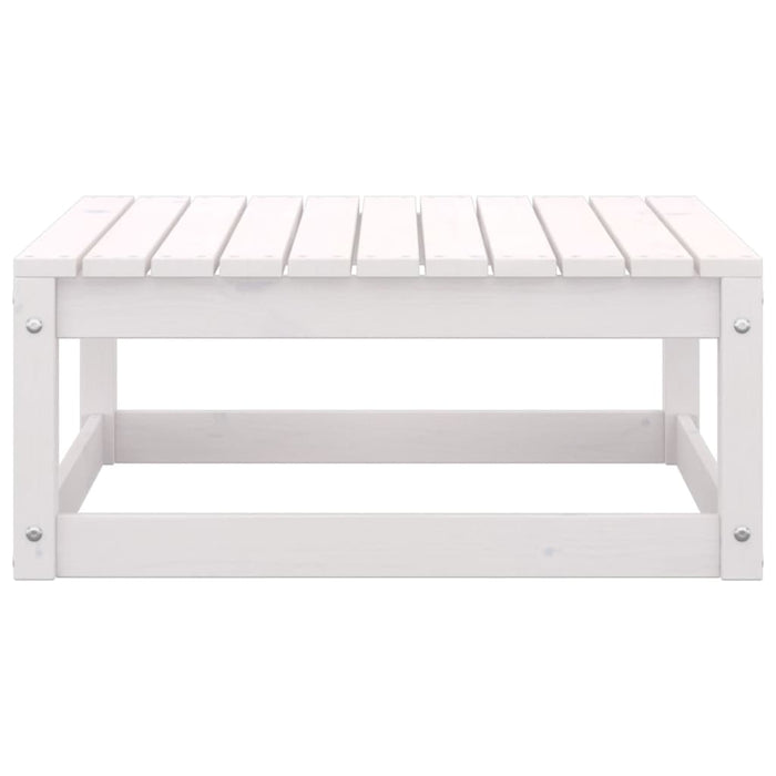 8-tlg. Garten-Lounge-Set Weiß Kiefer Massivholz