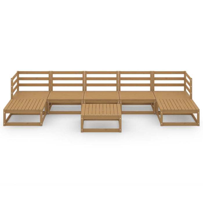 8-tlg. Garten-Lounge-Set Massivholz Kiefer