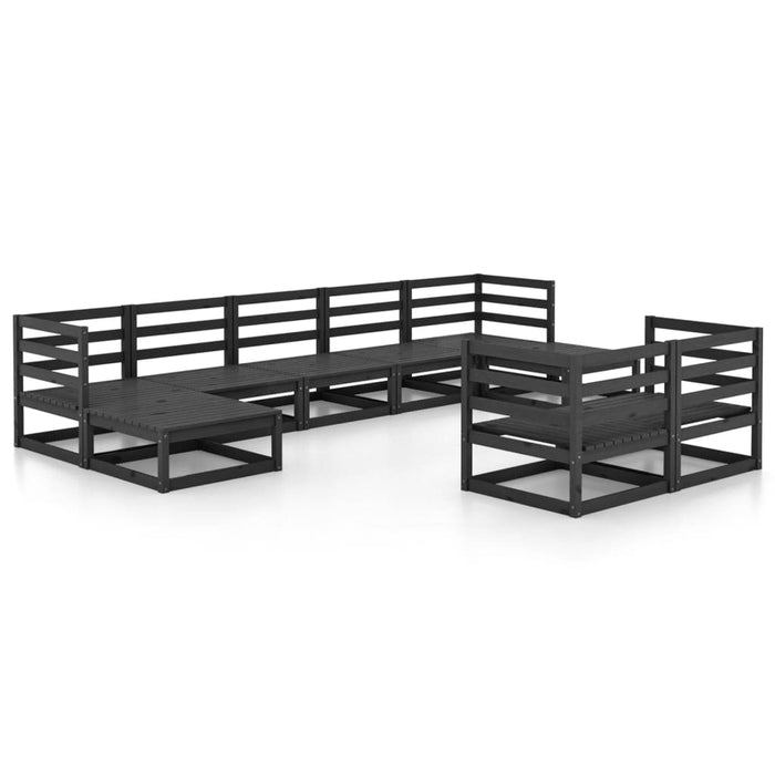 9-tlg. Garten-Lounge-Set Massivholz Kiefer