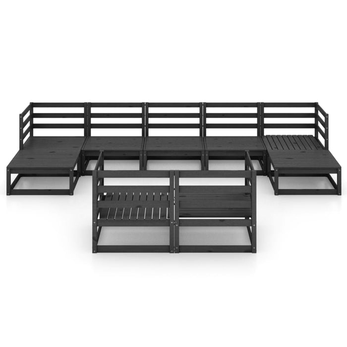 9-tlg. Garten-Lounge-Set Massivholz Kiefer