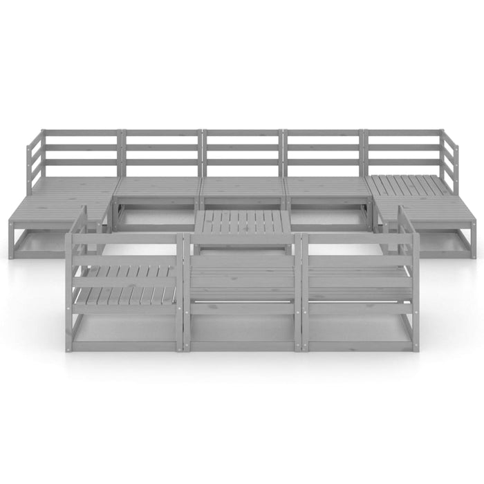 11-tlg. Garten-Lounge-Set Massivholz Kiefer