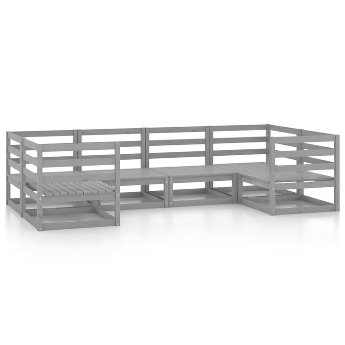 6-tlg. Garten-Lounge-Set Massivholz Kiefer