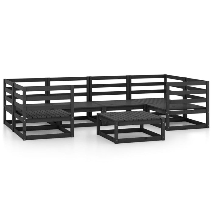 7-tlg. Garten-Lounge-Set Massivholz Kiefer