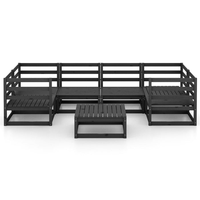 7-tlg. Garten-Lounge-Set Massivholz Kiefer