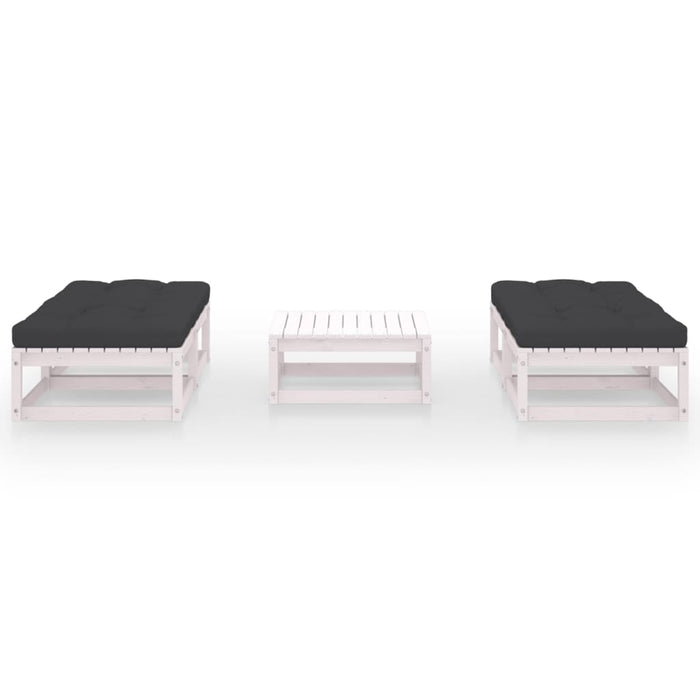 5-tlg. Garten-Lounge-Set mit Kissen Kiefer Massivholz