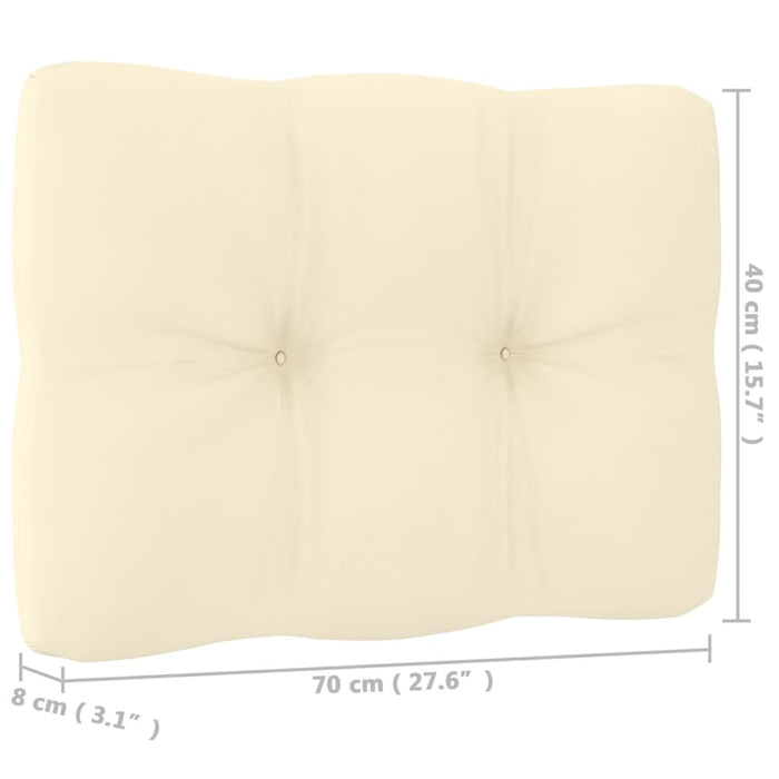 13-tlg. Garten-Lounge-Set Kissen Honigbraun Kiefer Massivholz