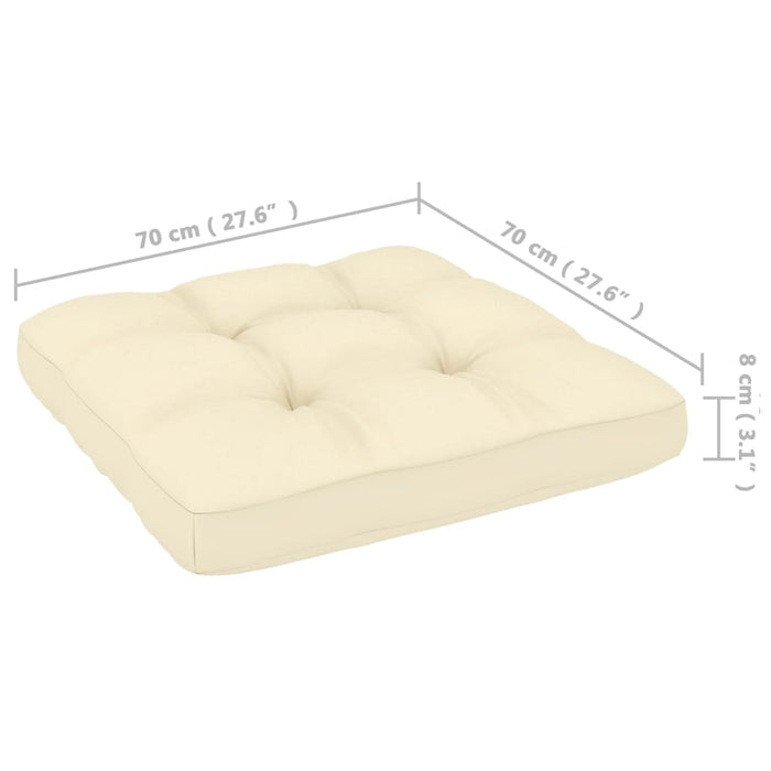 11-tlg. Garten-Lounge-Set Kissen Honigbraun Kiefer Massivholz