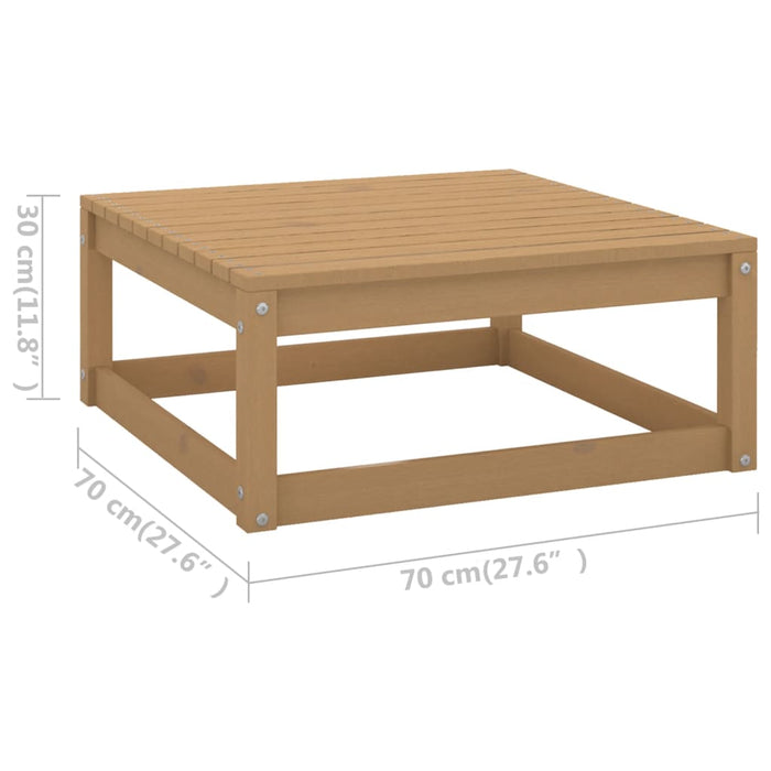 11-tlg. Garten-Lounge-Set Kissen Honigbraun Kiefer Massivholz