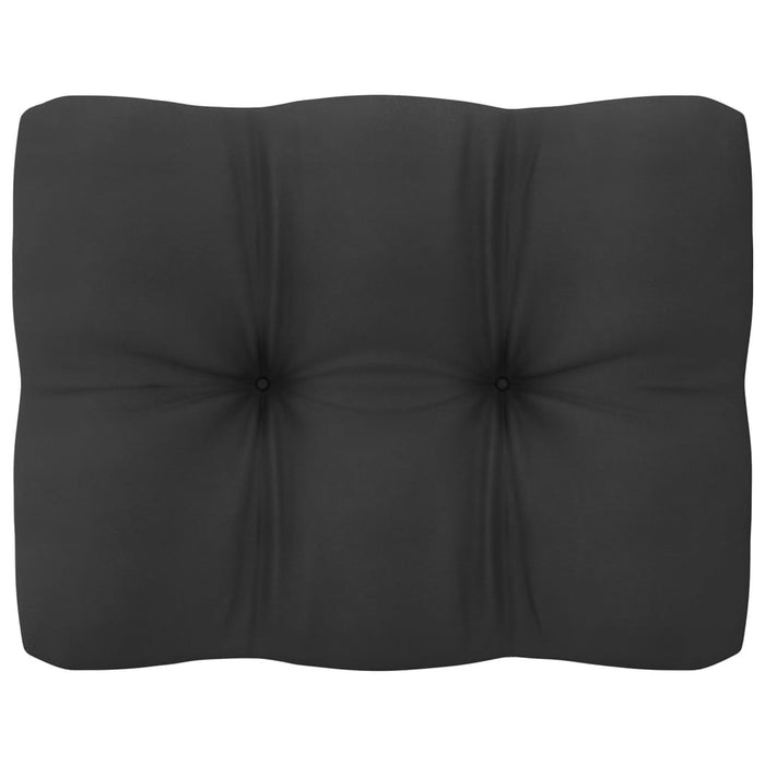 9-tlg. Garten-Lounge-Set mit Kissen Grau Kiefer Massivholz