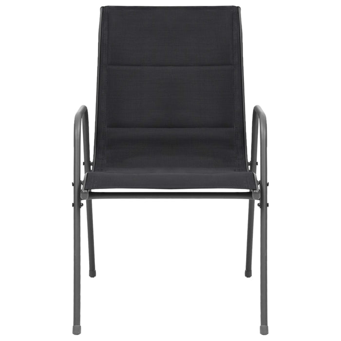 3-tlg. Garten-Essgruppe Stahl Schwarz