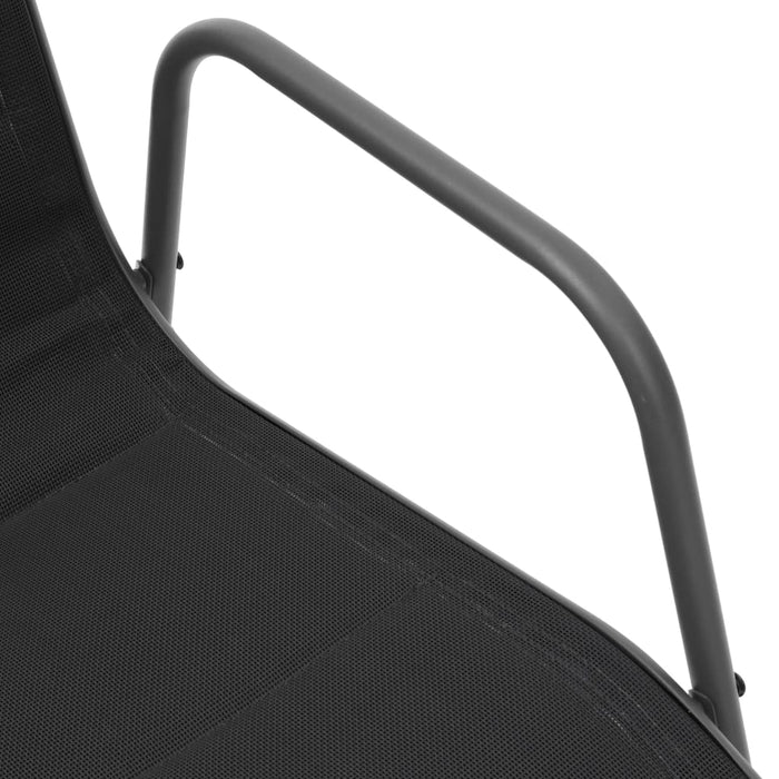 3-tlg. Garten-Essgruppe Stahl Schwarz