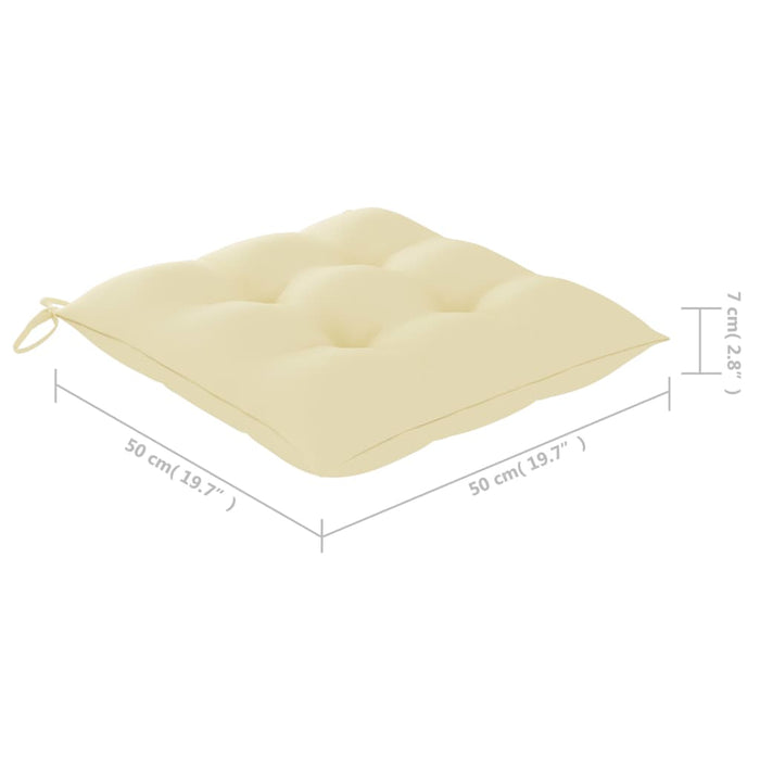 Garten-Essstühle 6 Stk. mit Kissen Massivholz Akazie