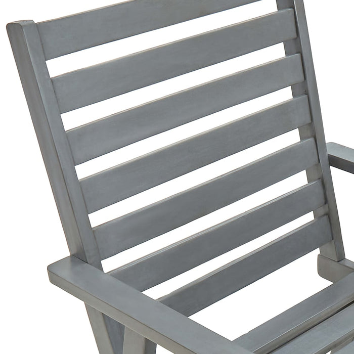 Garten-Essstühle 8 Stk. Grau Massivholz Akazie
