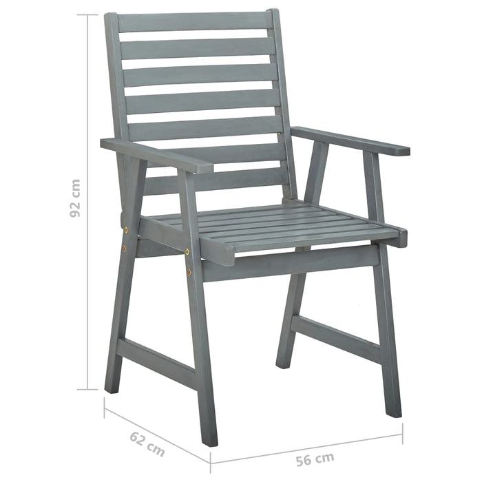 Garten-Essstühle mit Kissen 8 Stk. Massivholz Akazie