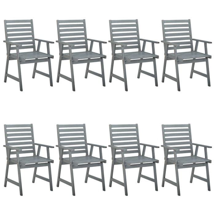 Garten-Essstühle mit Kissen 8 Stk. Massivholz Akazie