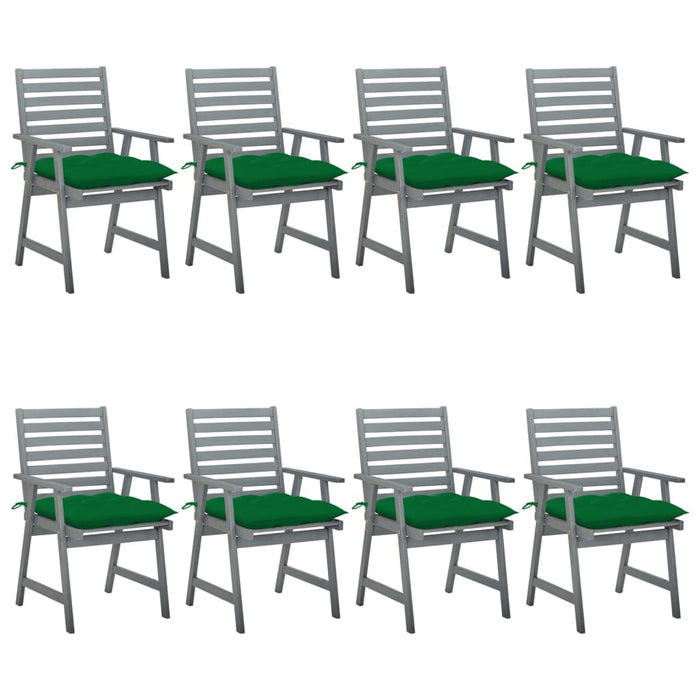 Garten-Essstühle mit Kissen 8 Stk. Massivholz Akazie