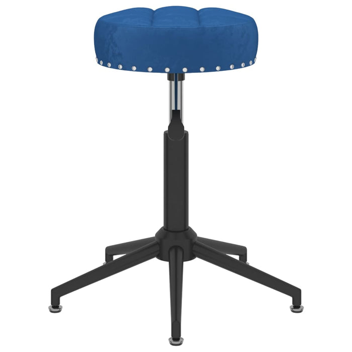Essstühle 2 Stk. Drehbar Blau Samt