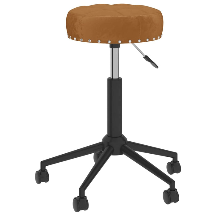 Essstühle 2 Stk. Drehbar Braun Samt