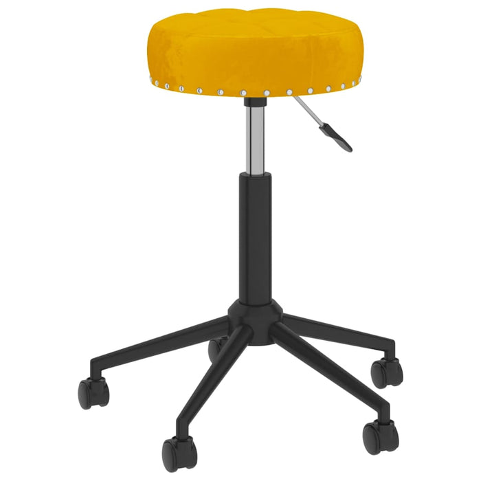 Essstühle 2 Stk. Drehbar Senfgelb Samt