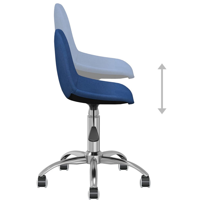 Esszimmerstühle 2 Stk. Drehbar Blau Stoff