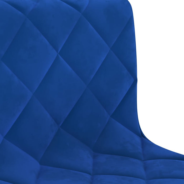 Esszimmerstühle 2 Stk. Drehbar Blau Samt