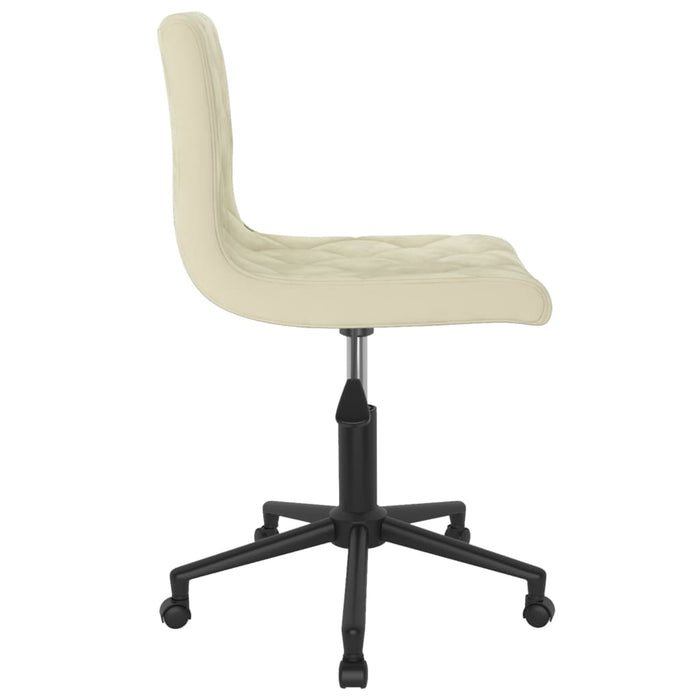 Esszimmerstühle 2 Stk. Drehbar Creme Samt
