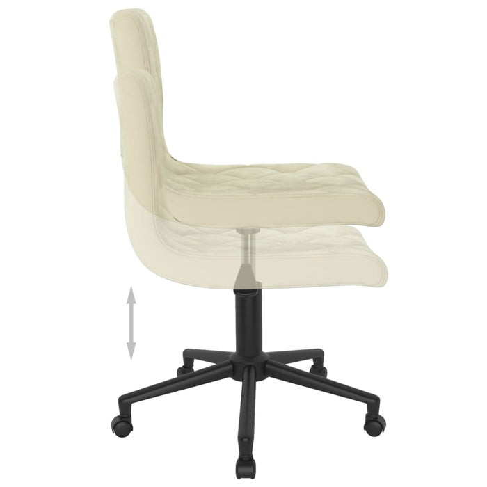 Esszimmerstühle 2 Stk. Drehbar Creme Samt