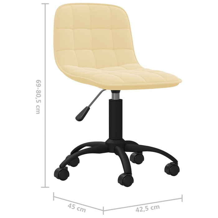 Esszimmerstühle 2 Stk. Drehbar Creme Samt