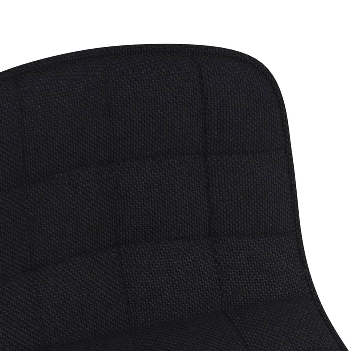 Dining room chairs 2 pcs. Swivel black fabric