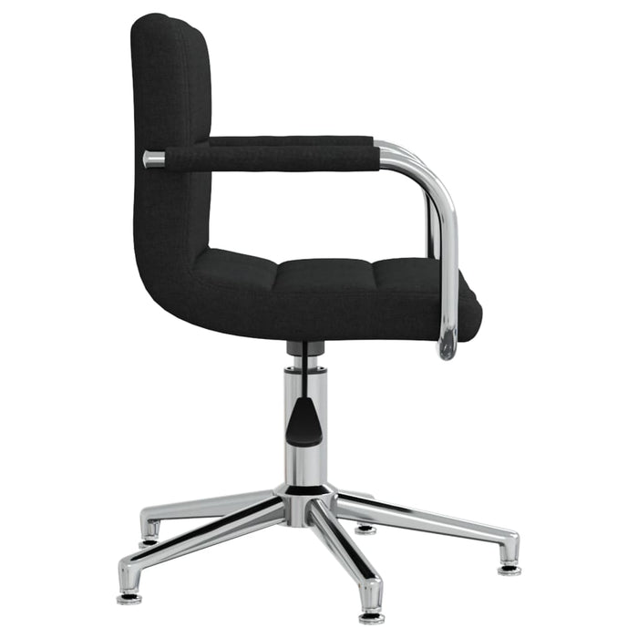 Drehbare Esszimmerstühle 2 Stk. Schwarz Stoff