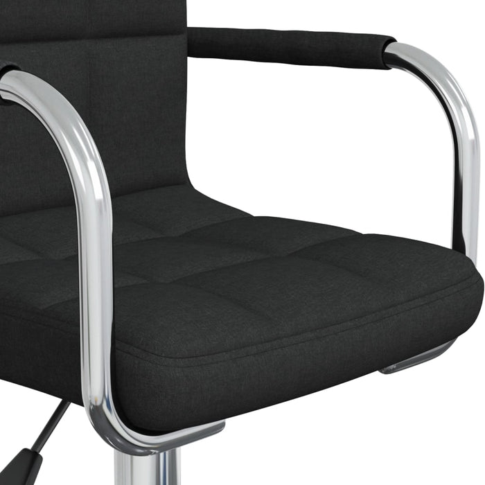 Drehbare Esszimmerstühle 2 Stk. Schwarz Stoff