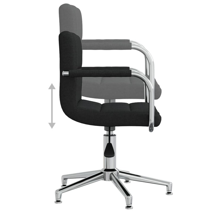 Drehbare Esszimmerstühle 2 Stk. Schwarz Stoff