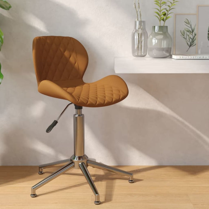 Dining room chair swivel brown velvet