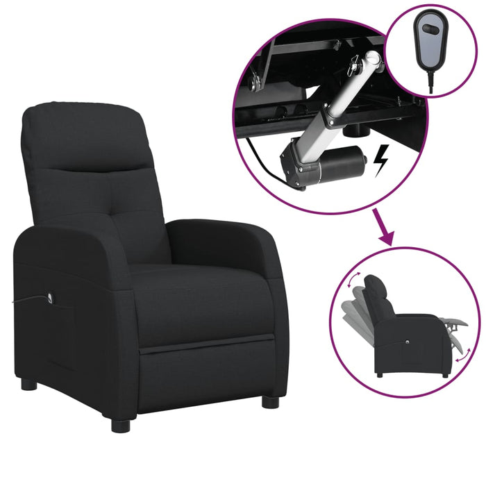 Relaxsessel Elektrisch Schwarz Stoff