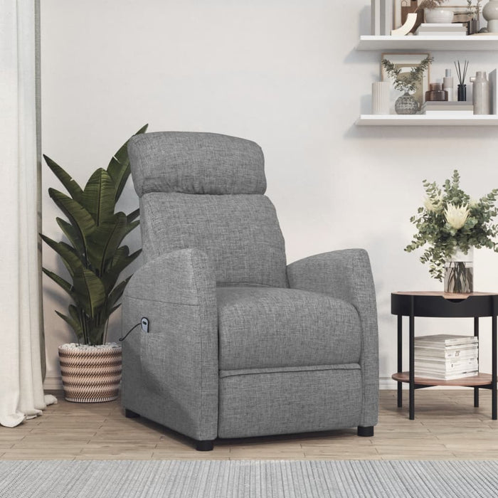 Relaxsessel Elektrisch Hellgrau Stoff