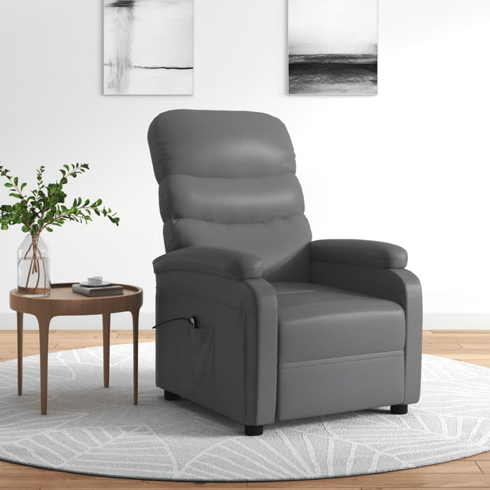 Relaxsessel Elektrisch Grau Kunstleder