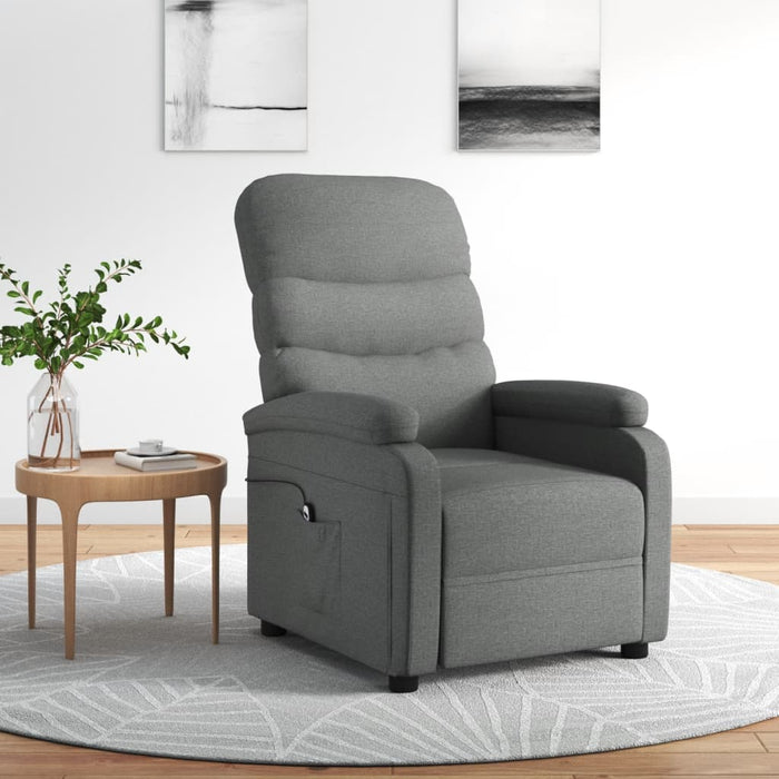 Relaxsessel Elektrisch Dunkelgrau Stoff