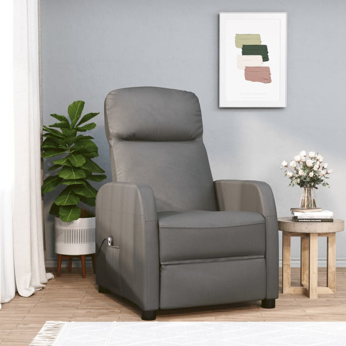Relaxsessel Elektrisch Anthrazit Kunstleder