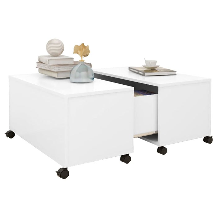 Couchtisch Weiß 75x75x38 cm Holzwerkstoff
